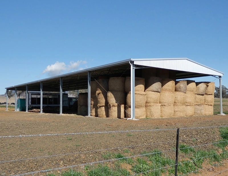 Location: Canada Usage: Hay Shed Size: 6 meters in span, 15 meters in length