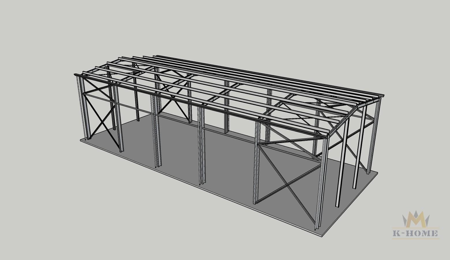 12x30 steel building (360m²)