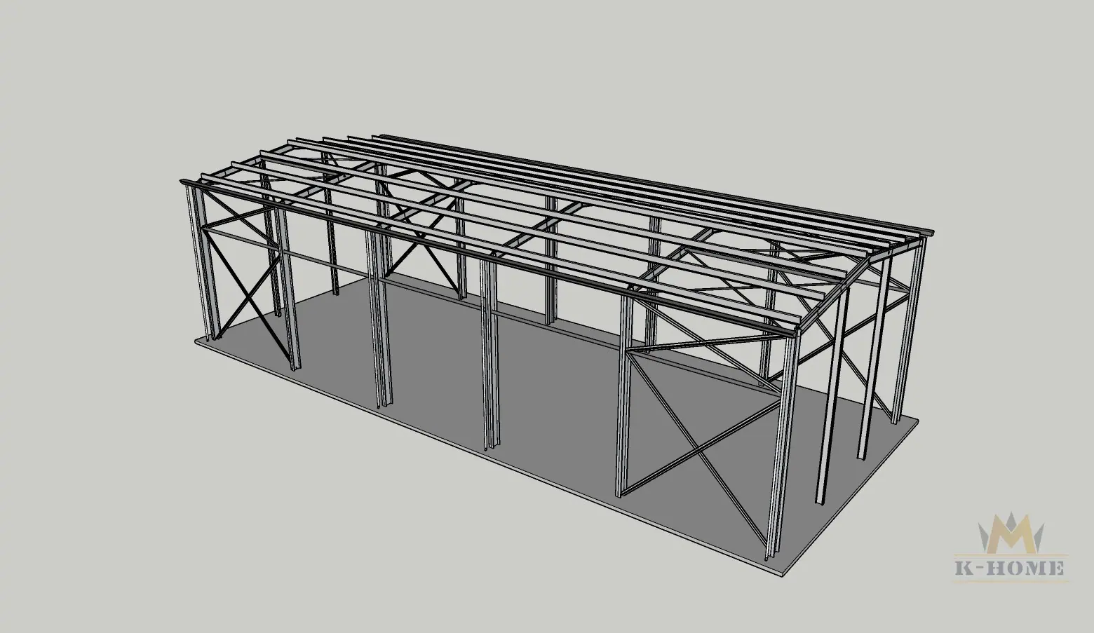 12x30 プレハブ鋼製倉庫 (360m²) サプライヤー | K-HOME