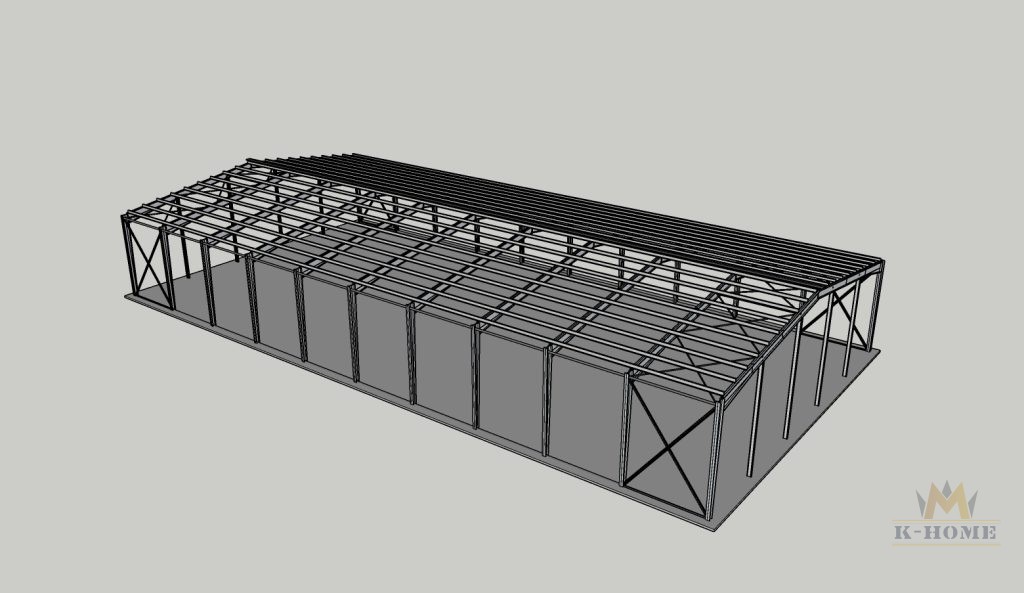 30x60 steel workshop building (1800m²)