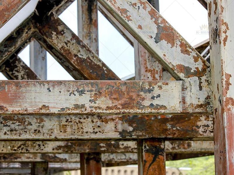 Workshop with Unpainted Steel Structure