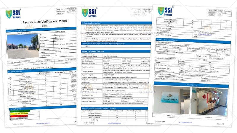 Prefab Steel Structure Factory Qualification Audit Report