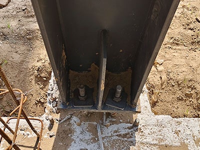 Foundation plans for steel building