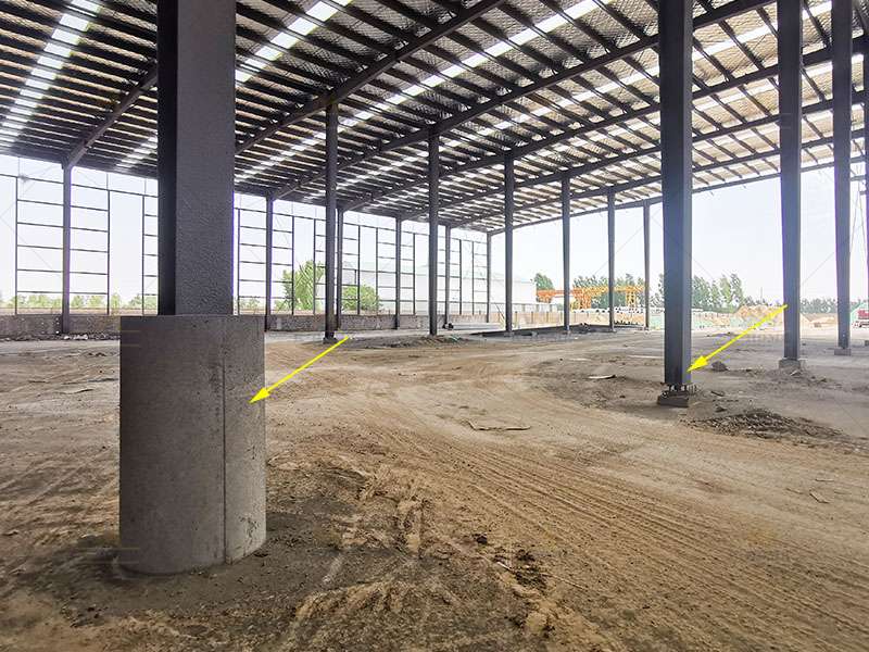 Foundation plans for steel building