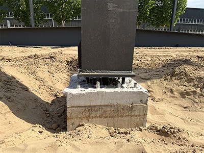 Foundation plans for steel building
