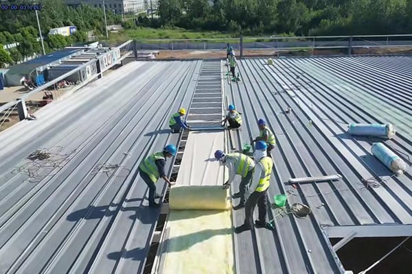 Insulation Treatment 2：Steel sheet + glass wool + wire mesh