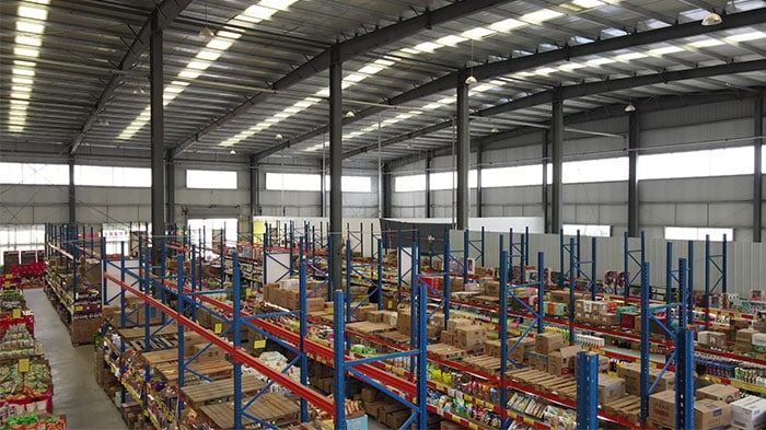 Pre-Engineered Steel Warehouse for Shop Interior