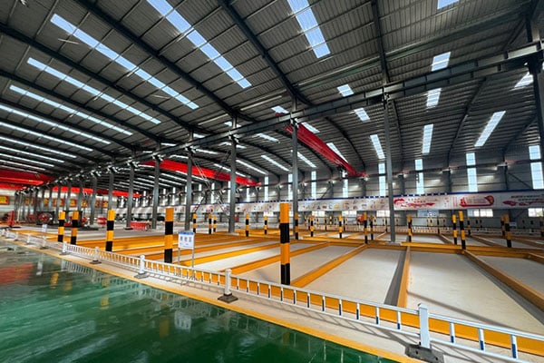 Steel bar production workshop