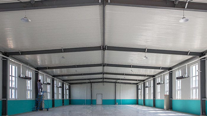 clear span industrial plant interior