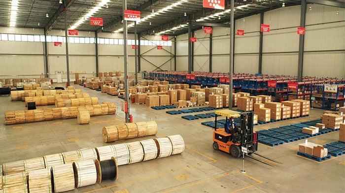 steel warehouse for logistics center interior