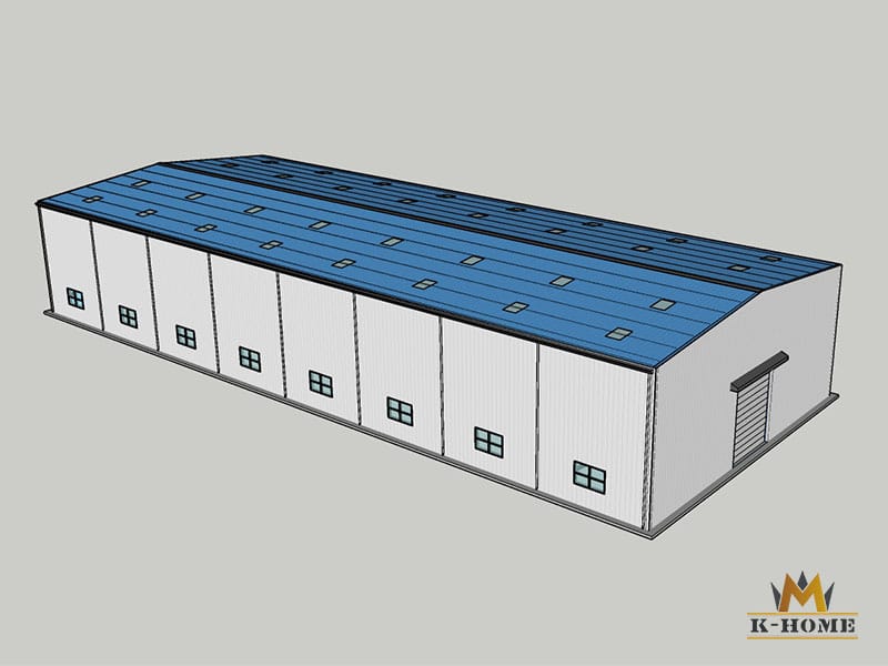 20x50 prefabricated steel warehouse (1000m2)