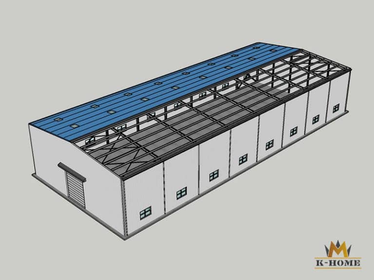 Structure design of 20x50 prefabricated steel warehouse