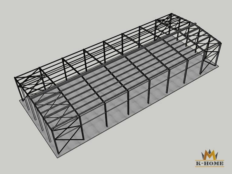 Frame design of 20x50 prefabricated steel warehouse