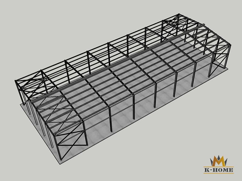 Frame design of 20x50 prefabricated steel warehouse